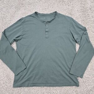 Patagonia Mens Organic Cotton Long‎ Sleeve Henley Shirt Size M Outdoor Casual
